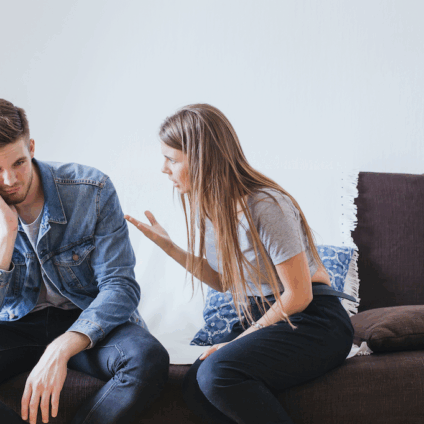 Als woorden je raken, vrouw dringt niet door bij de man